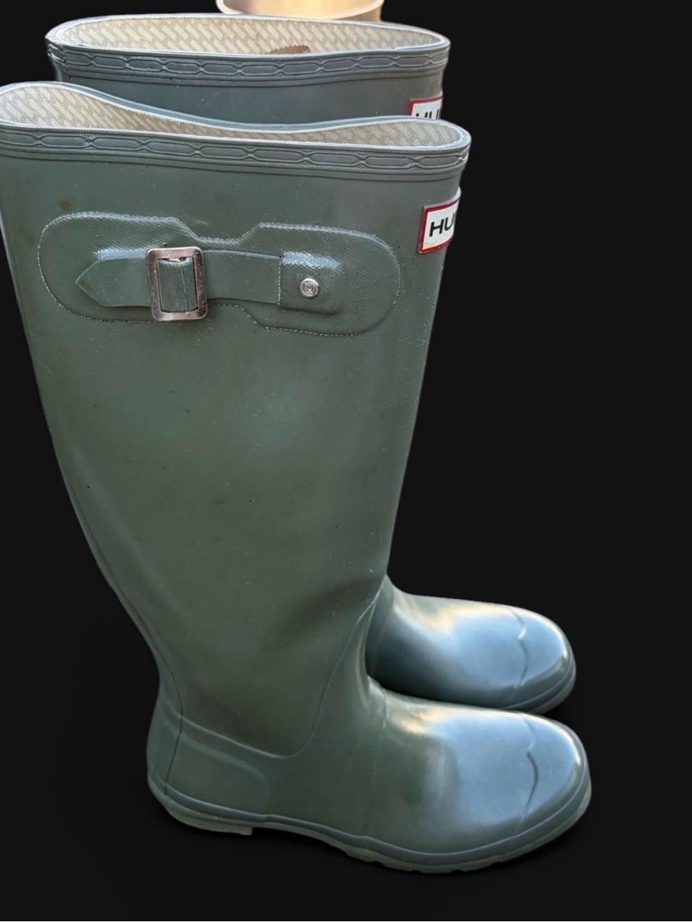 Hunter Women's Tall Rain Boots in Green - Picture 4 of 5
